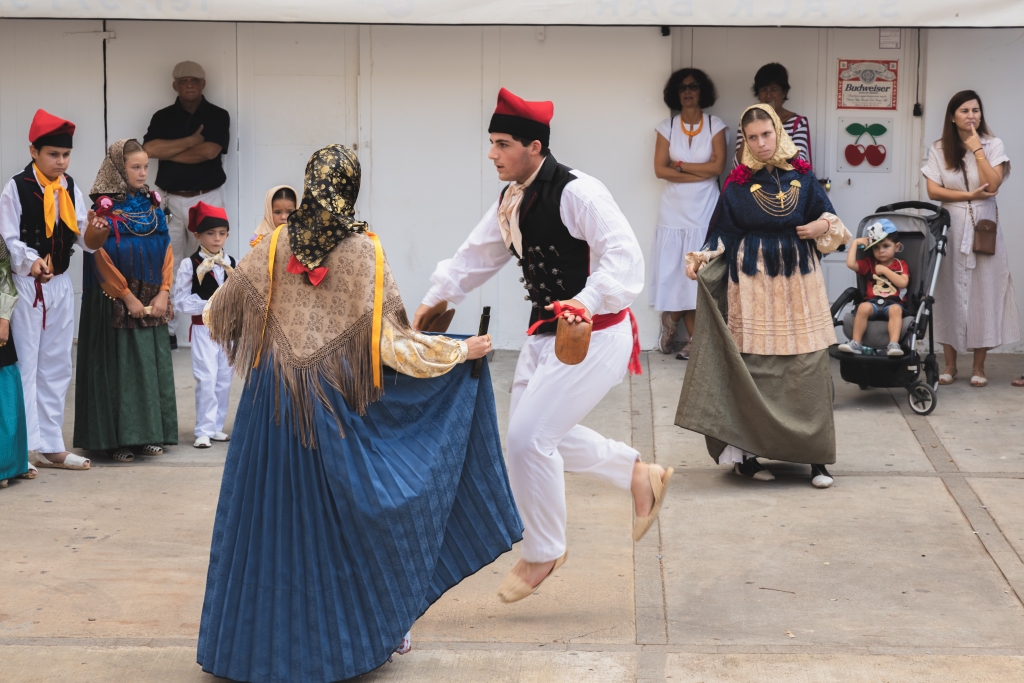 Demonstration of Ball Pagès in Ibiza's Old Town