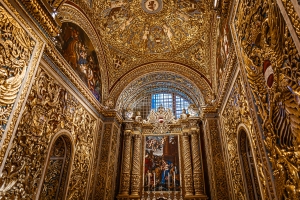 Magnificent Baroque chapel in the Co-Cathedral of St. John,