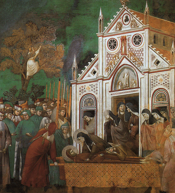 St Francis Mourned by St Clare, By Giotto