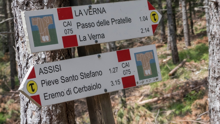 The "Cammino di S. Francesco" from La Verna to Assisi. The italian "Camino". August 2018