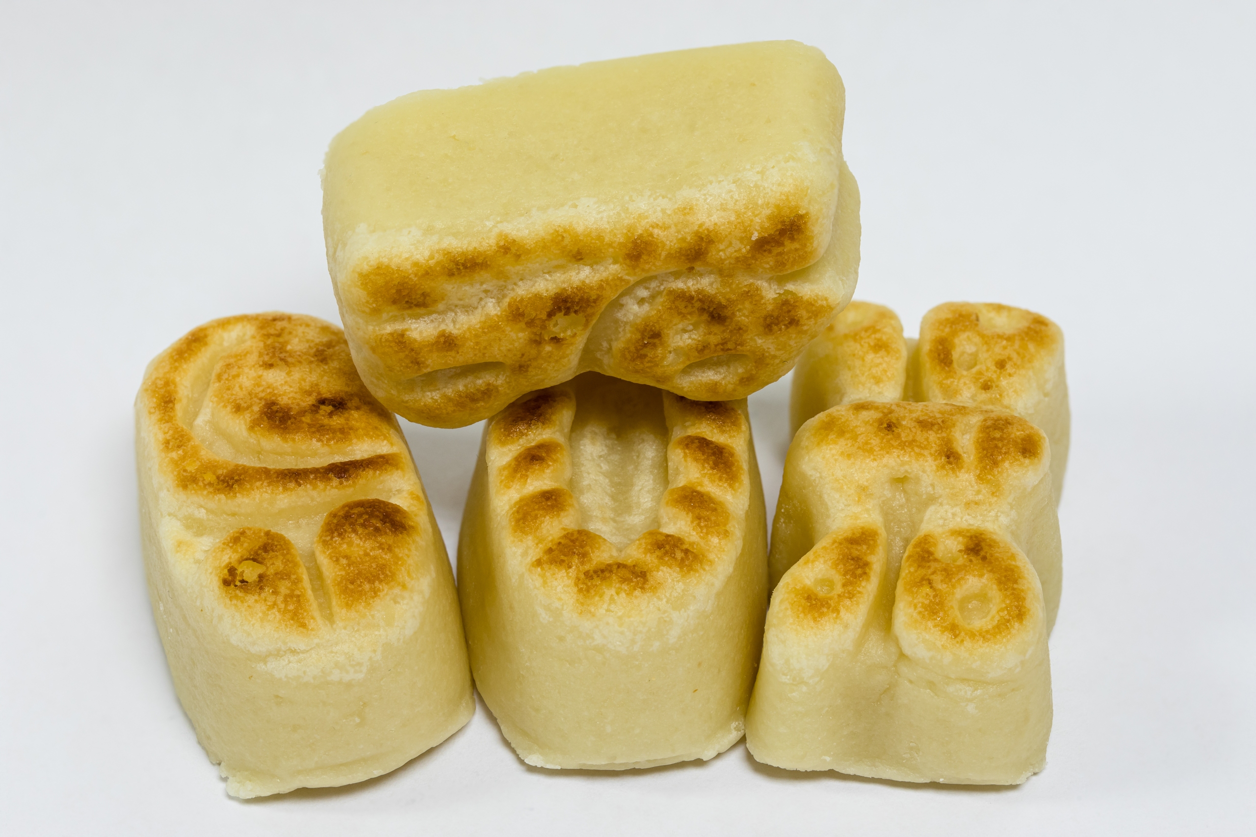 Marzipan from Toledo, sweet dessert made with almond, egg and sugar.