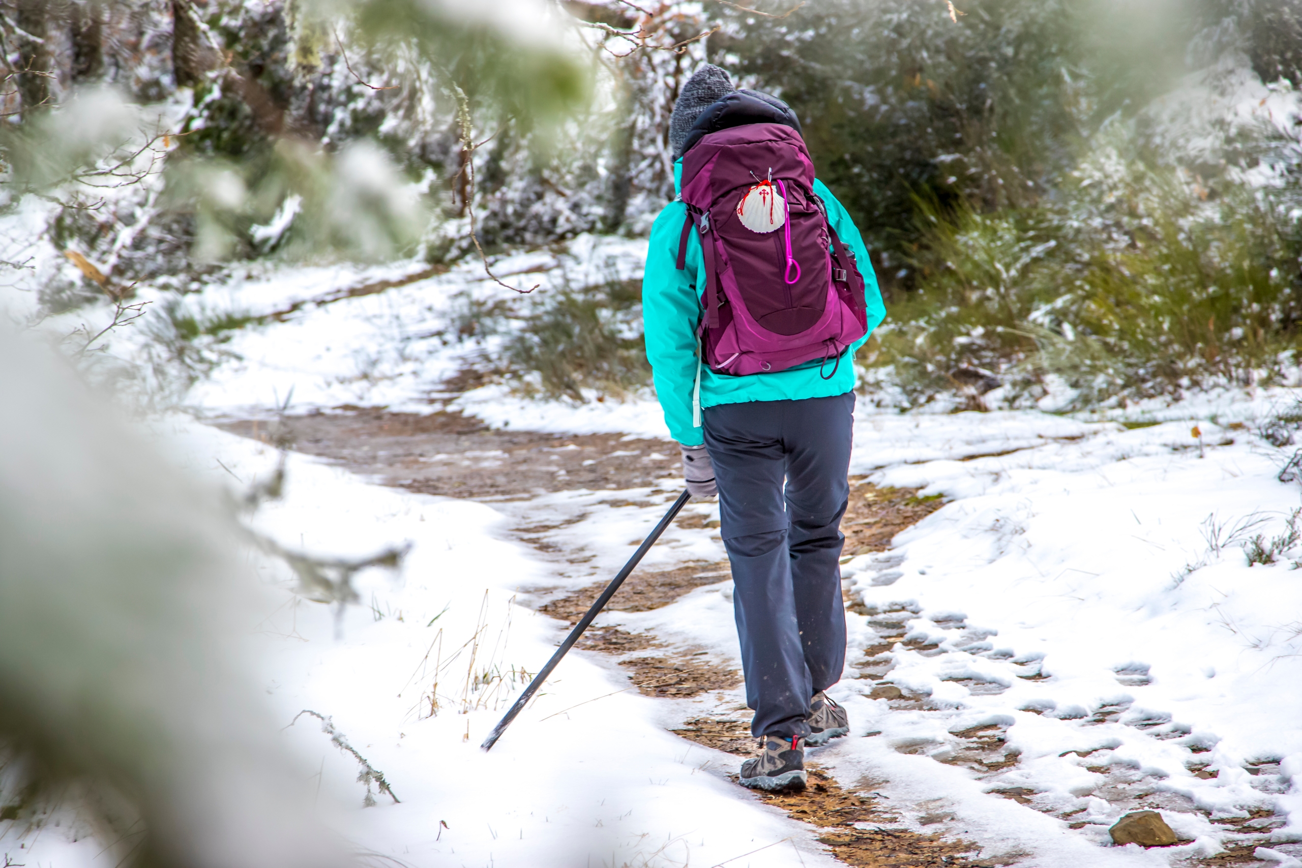 nieve en el camino de Santiago