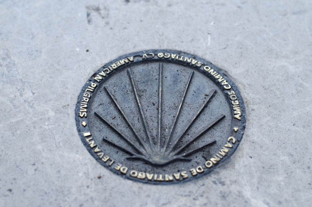 Valencia, Spain. Sign for the Camino de Santiago del Levante