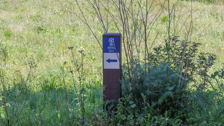 Poste señalética de los Caminhos de Fatima